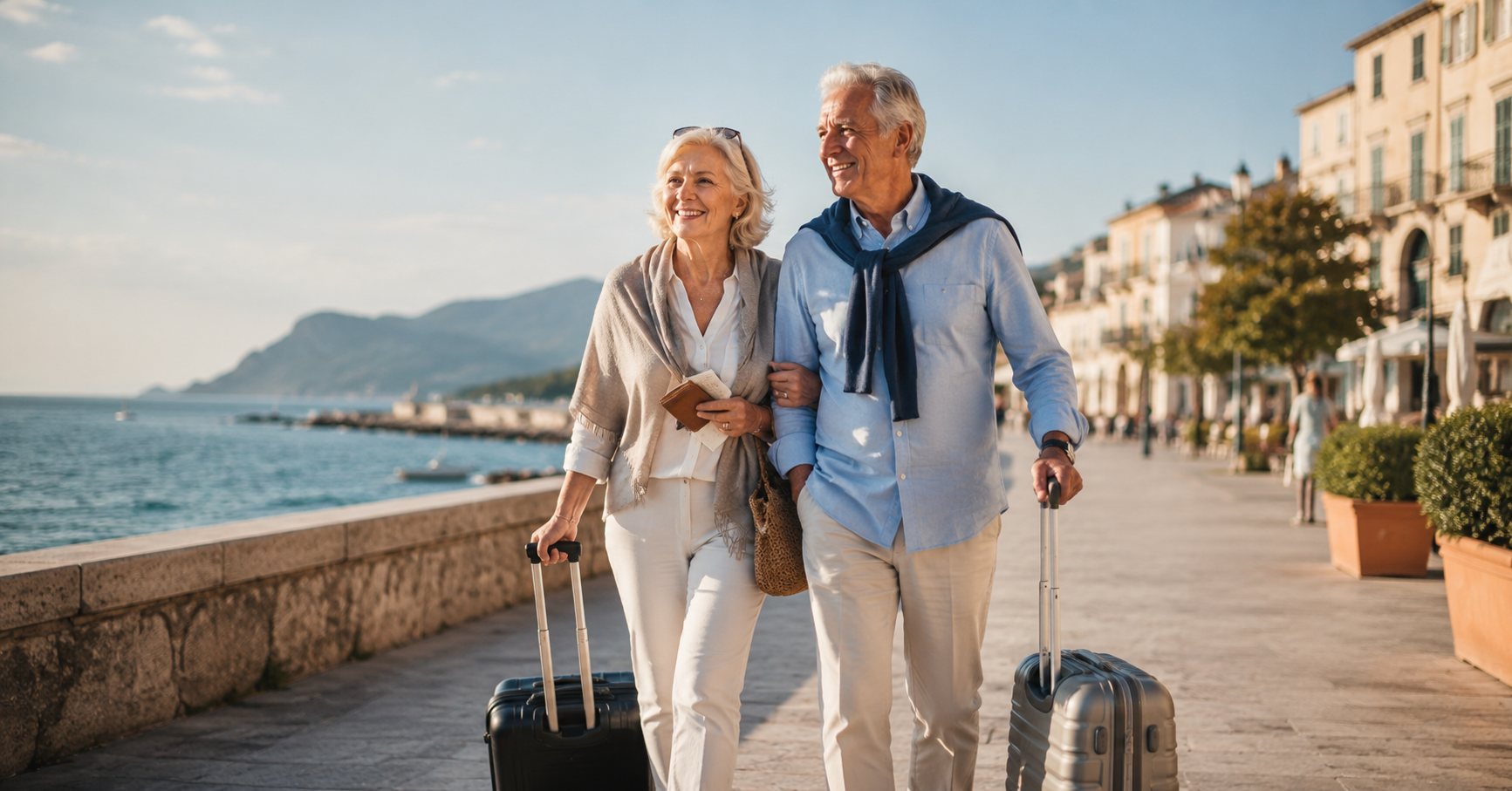 Pensionärer med försäkring  på utlandssemester