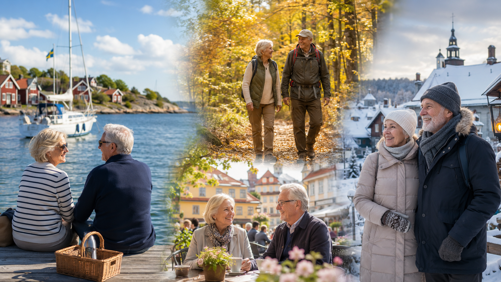 Pensionärer som har semester i Sverige